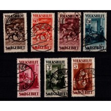 1931 SAAR - AFA 152-58 - Komplet sæt (stemplet)